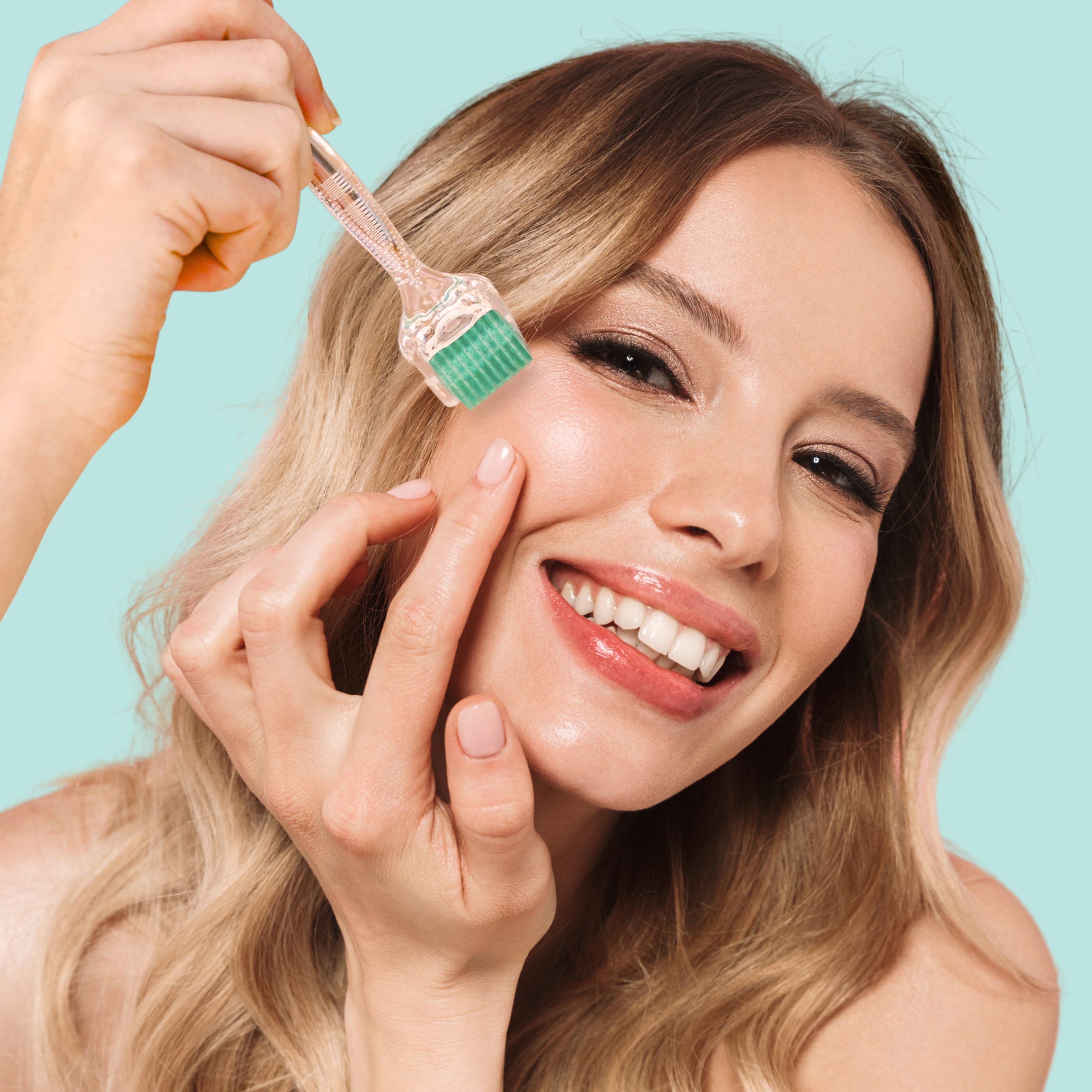 Follicly™ Derma Roller – 192 echte Titan-Mikronadeln