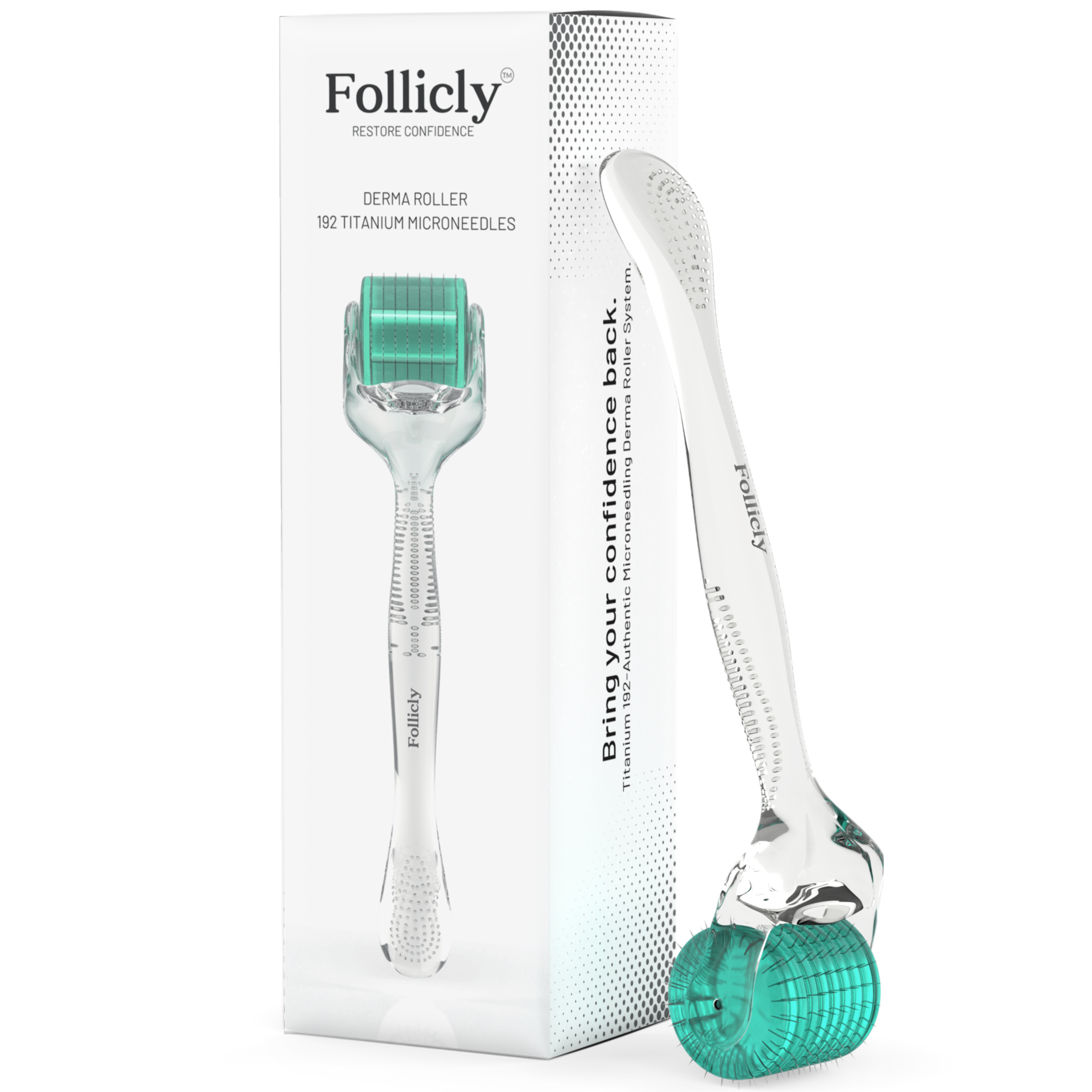 Follicly™ Derma Roller – 192 echte Titan-Mikronadeln