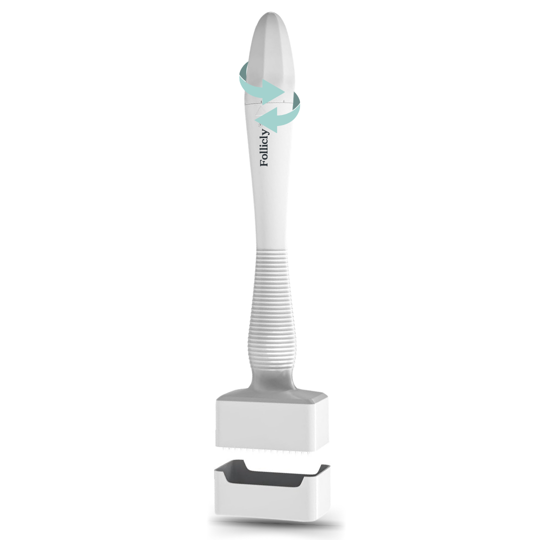 Follicly™ Derma Stamp - 140 Adjustable Titanium Microneedles