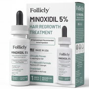 Follicly® Minoxidil 5% Topical Solution – Extra Strength Hair Regrowth Treatment, 2 FL OZ (60 mL)