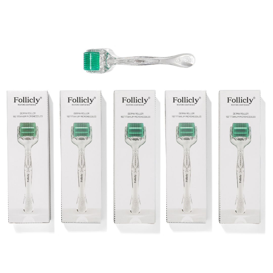 Follicly® Derma Roller – 192 echte Titan-Mikronadeln