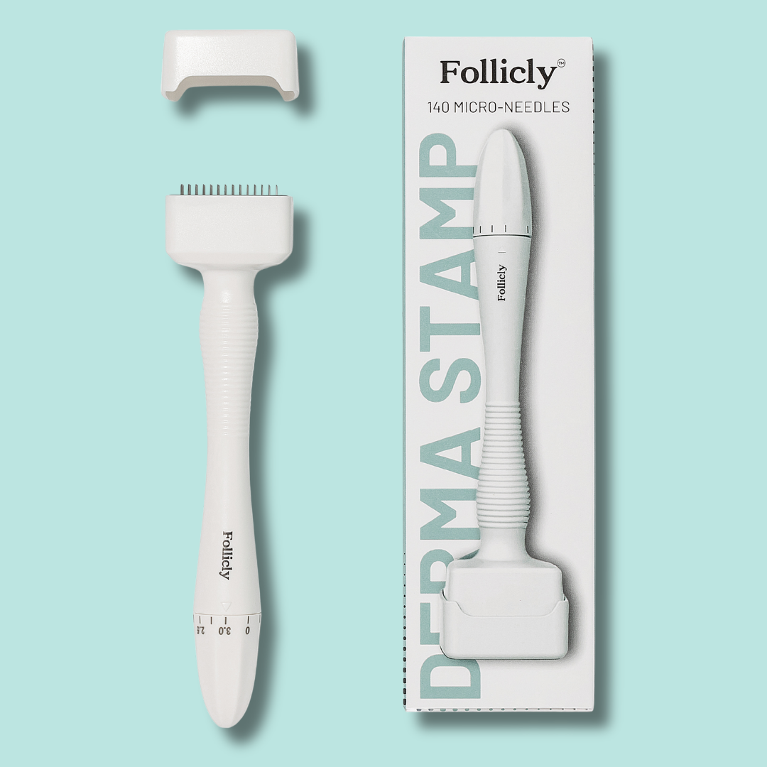 Follicly™ Derma Stamp - 140 Adjustable Titanium Microneedles