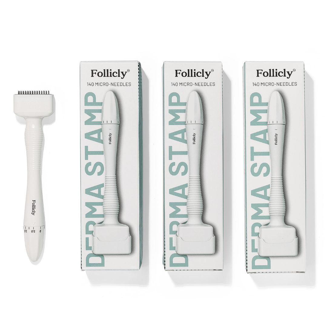 Follicly® Derma Stamp – 140 verstellbare Titan-Mikronadeln