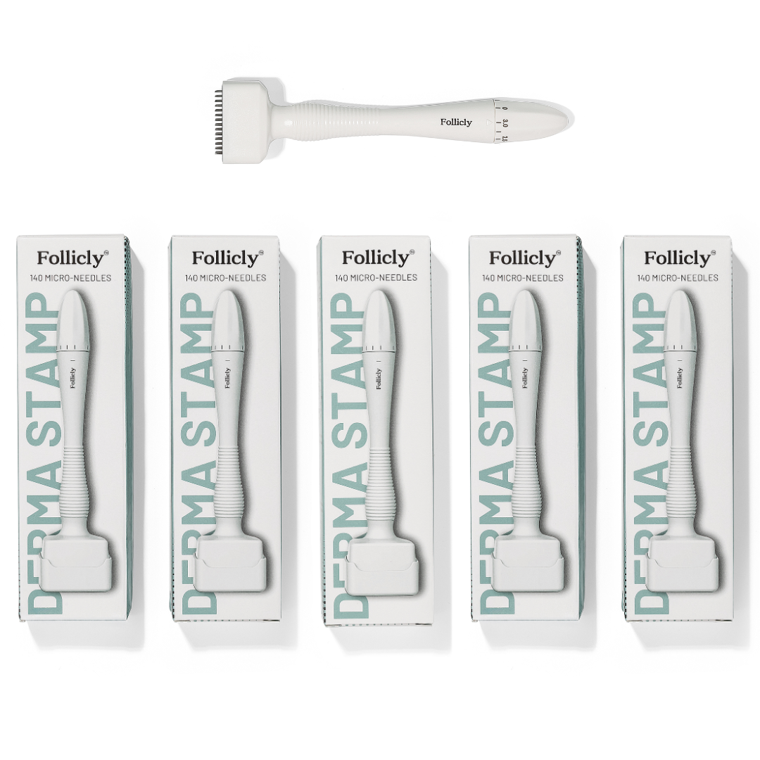 Follicly® Derma Stamp – 140 verstellbare Titan-Mikronadeln
